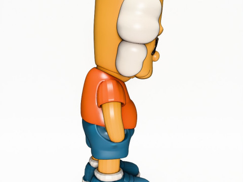 3D Printing KAWS style Bart Simpson The Kimpsons toy 3D Model
