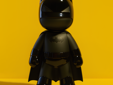 3D Printing Batman Gotham Dark Knight Minimalist CApe and no CApe toy 3D Модель