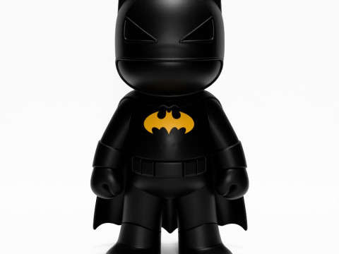 3D Printing Batman Gotham Dark Knight Minimalist CApe and no CApe toy Model 3D