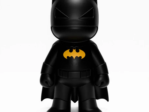3D Printing Batman Gotham Dark Knight Minimalist CApe and no CApe toy 3D Model