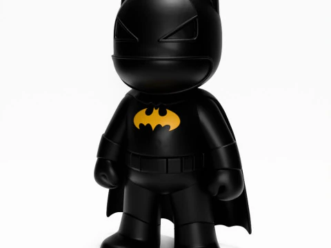 3D Printing Batman Gotham Dark Knight Minimalist CApe and no CApe toy 3D Model