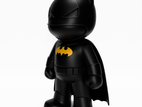 3D Printing Batman Gotham Dark Knight Minimalist CApe and no CApe toy Model 3D