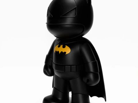 3D Printing Batman Gotham Dark Knight Minimalist CApe and no CApe toy 3D Model