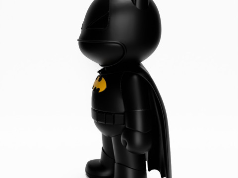 3D Printing Batman Gotham Dark Knight Minimalist CApe and no CApe toy Model 3D