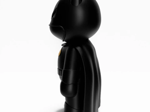 3D Printing Batman Gotham Dark Knight Minimalist CApe and no CApe toy 3D Model
