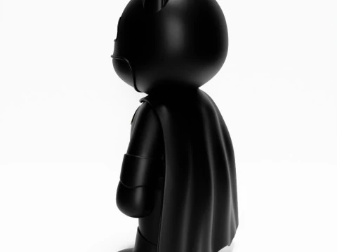 3D Printing Batman Gotham Dark Knight Minimalist CApe and no CApe toy 3D Model