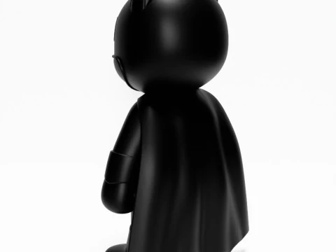3D Printing Batman Gotham Dark Knight Minimalist CApe and no CApe toy 3D Model