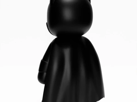 3D Printing Batman Gotham Dark Knight Minimalist CApe and no CApe toy 3D Model