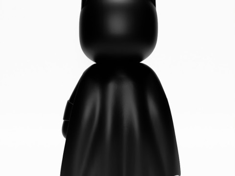 3D Printing Batman Gotham Dark Knight Minimalist CApe and no CApe toy Model 3D
