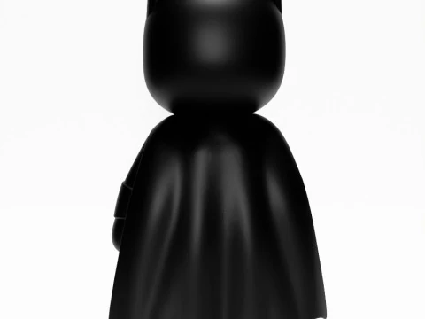 3D Printing Batman Gotham Dark Knight Minimalist CApe and no CApe toy 3D Model