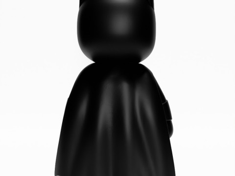 3D Printing Batman Gotham Dark Knight Minimalist CApe and no CApe toy Model 3D