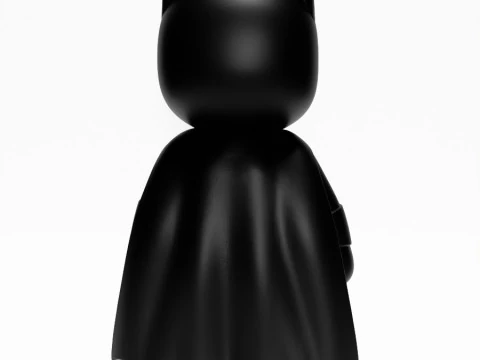3D Printing Batman Gotham Dark Knight Minimalist CApe and no CApe toy 3D Model