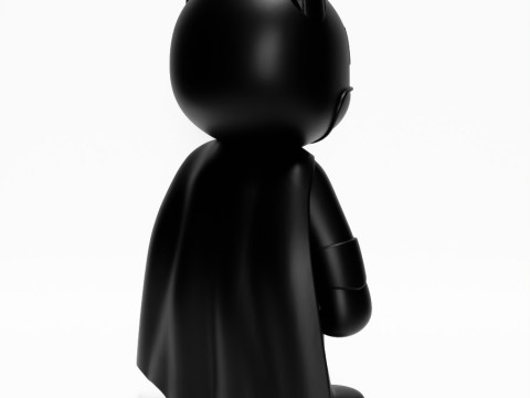 3D Printing Batman Gotham Dark Knight Minimalist CApe and no CApe toy Model 3D