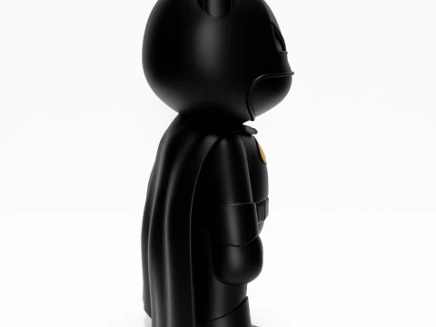3D Printing Batman Gotham Dark Knight Minimalist CApe and no CApe toy 3D Model