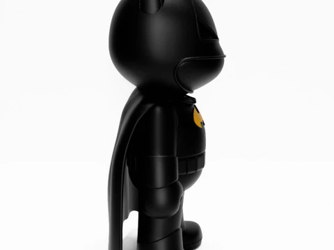 3D Printing Batman Gotham Dark Knight Minimalist CApe and no CApe toy 3D Model
