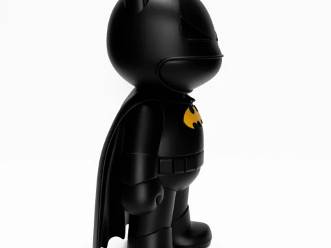 3D Printing Batman Gotham Dark Knight Minimalist CApe and no CApe toy 3D Model
