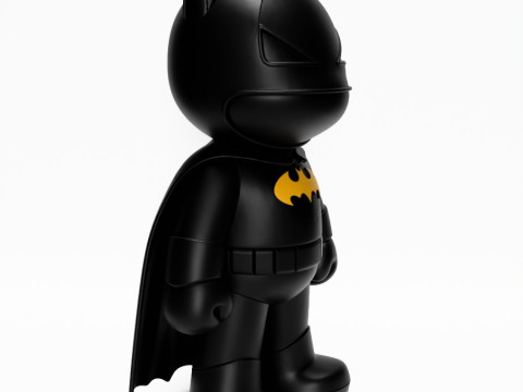 3D Printing Batman Gotham Dark Knight Minimalist CApe and no CApe toy Model 3D