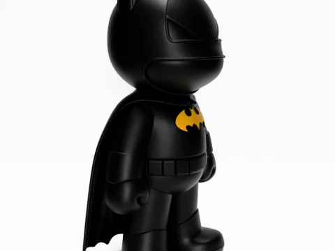 3D Printing Batman Gotham Dark Knight Minimalist CApe and no CApe toy 3D Model