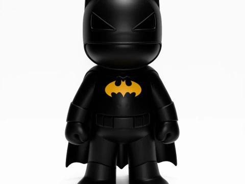 3D Printing Batman Gotham Dark Knight Minimalist CApe and no CApe toy 3D Model