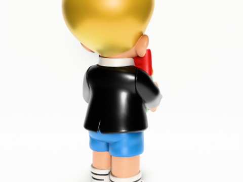3D Printing Richie Rich Gold Billionaire Cashbag toy Model 3D