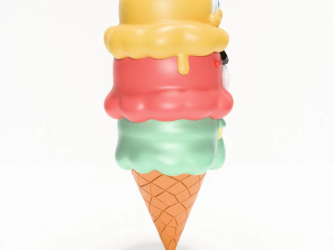 3D Printing SpongeBob SquarePants Patrick and Squidward Ice Cream toy 3D Model