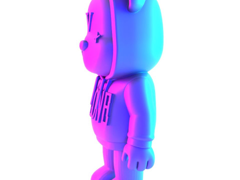 3D Printing Bearbrick x VLONE Hooded hype streetwear 2 toy 3D Model