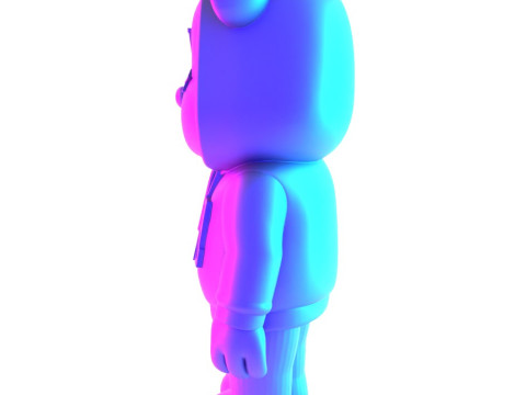 3D Printing Bearbrick x VLONE Hooded hype streetwear 2 toy 3D Model