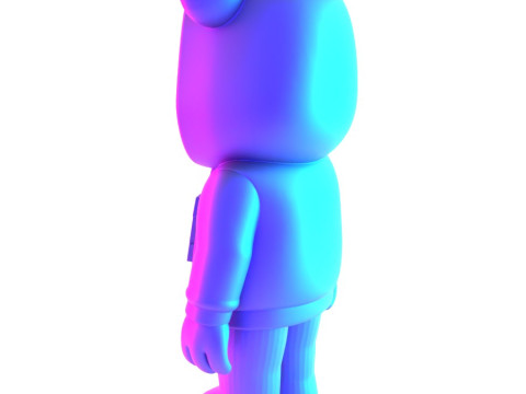 3D Printing Bearbrick x VLONE Hooded hype streetwear 2 toy 3D Model