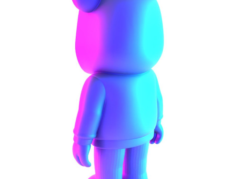 3D Printing Bearbrick x VLONE Hooded hype streetwear 2 toy 3D Model