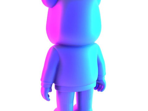 3D Printing Bearbrick x VLONE Hooded hype streetwear 2 toy 3D Model