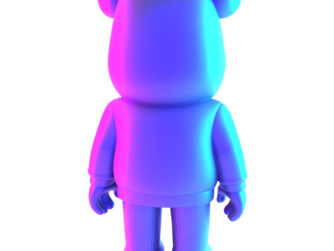 3D Printing Bearbrick x VLONE Hooded hype streetwear 2 toy 3D Model