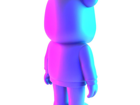 3D Printing Bearbrick x VLONE Hooded hype streetwear 2 toy 3D Model