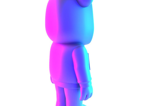 3D Printing Bearbrick x VLONE Hooded hype streetwear 2 toy 3D Model