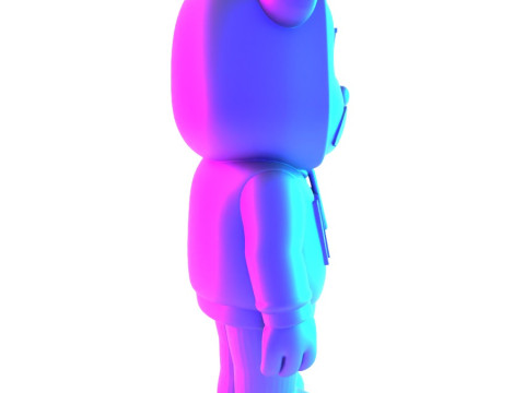 3D Printing Bearbrick x VLONE Hooded hype streetwear 2 toy 3D Model