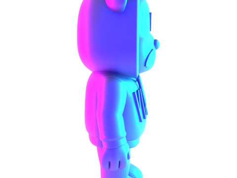 3D Printing Bearbrick x VLONE Hooded hype streetwear 2 toy 3D Model