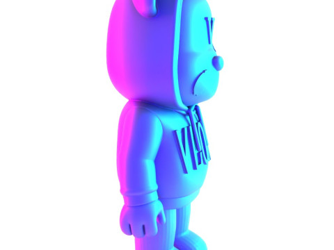 3D Printing Bearbrick x VLONE Hooded hype streetwear 2 toy 3D Model