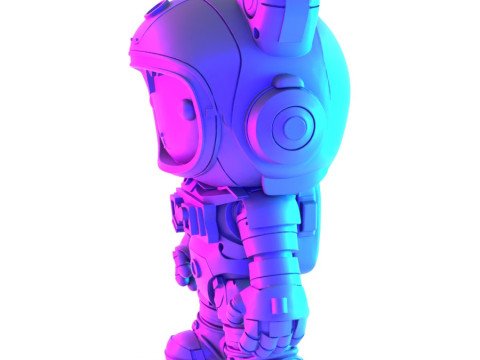 3D Printing Cyberpunk Hello Kitty Mecha Neko toy 3D Model