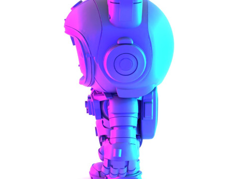 3D Printing Cyberpunk Hello Kitty Mecha Neko toy 3D Model