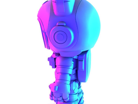 3D Printing Cyberpunk Hello Kitty Mecha Neko toy 3D Model