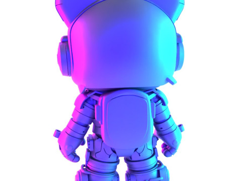 3D Printing Cyberpunk Hello Kitty Mecha Neko toy 3D Model