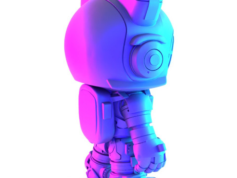 3D Printing Cyberpunk Hello Kitty Mecha Neko toy 3D Model