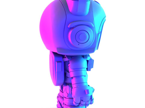 3D Printing Cyberpunk Hello Kitty Mecha Neko toy 3D Model