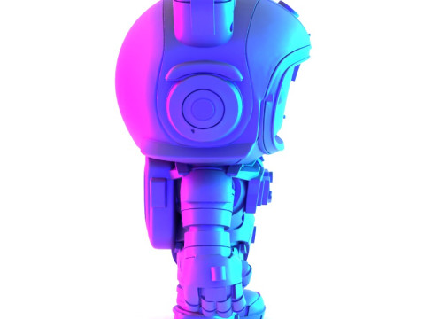 3D Printing Cyberpunk Hello Kitty Mecha Neko toy 3D Model