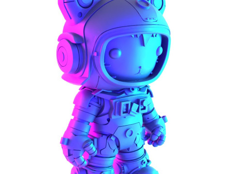 3D Printing Cyberpunk Hello Kitty Mecha Neko toy 3D Model