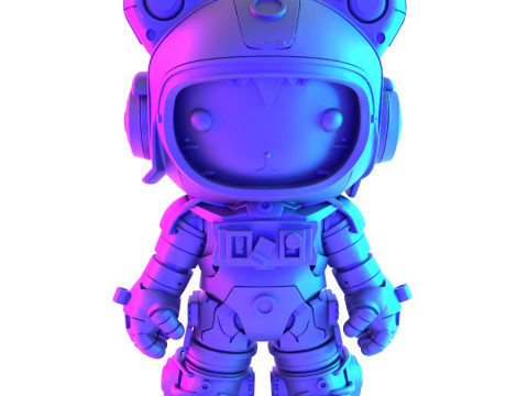 3D Printing Cyberpunk Hello Kitty Mecha Neko toy 3D Model