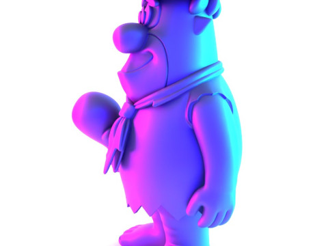 3D Printing FredFlintstone toy 3D मॉडल