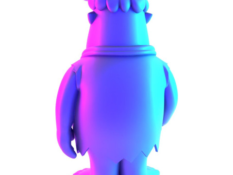 3D Printing FredFlintstone toy 3D मॉडल