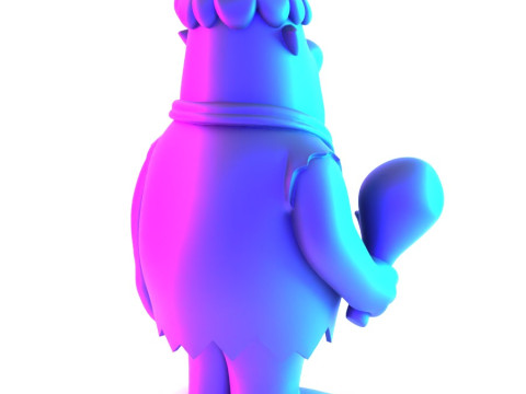 3D Printing FredFlintstone toy 3D मॉडल