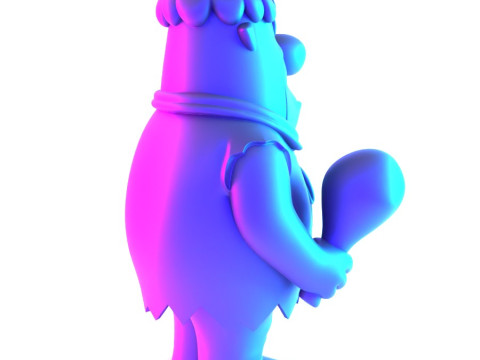 3D Printing FredFlintstone toy 3D मॉडल