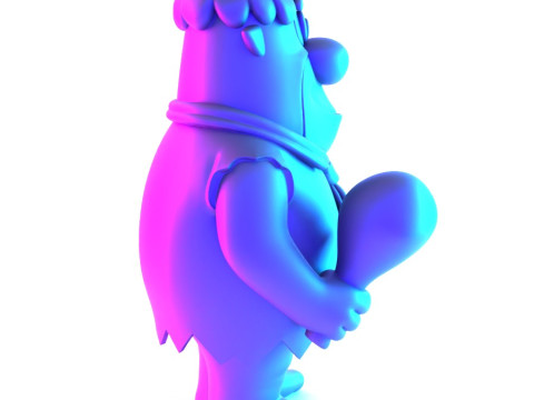 3D Printing FredFlintstone toy 3D मॉडल